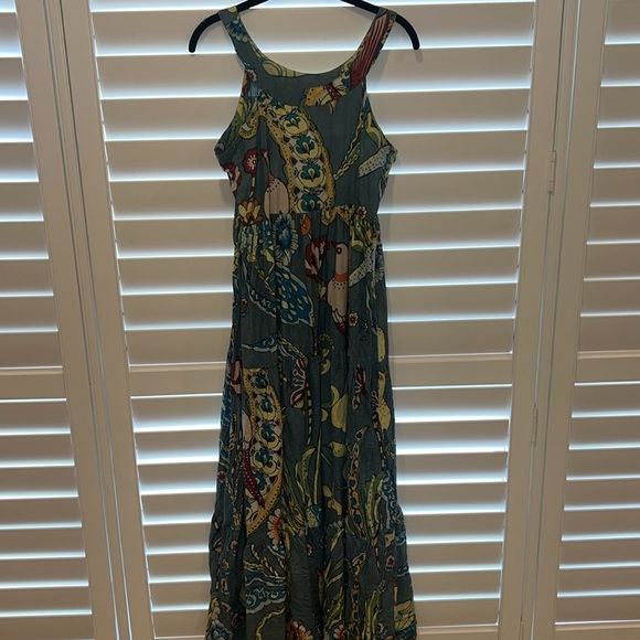 Guadalupe Tibet Tropical Birds Floral Maxi Dress - Picture 4 of 7